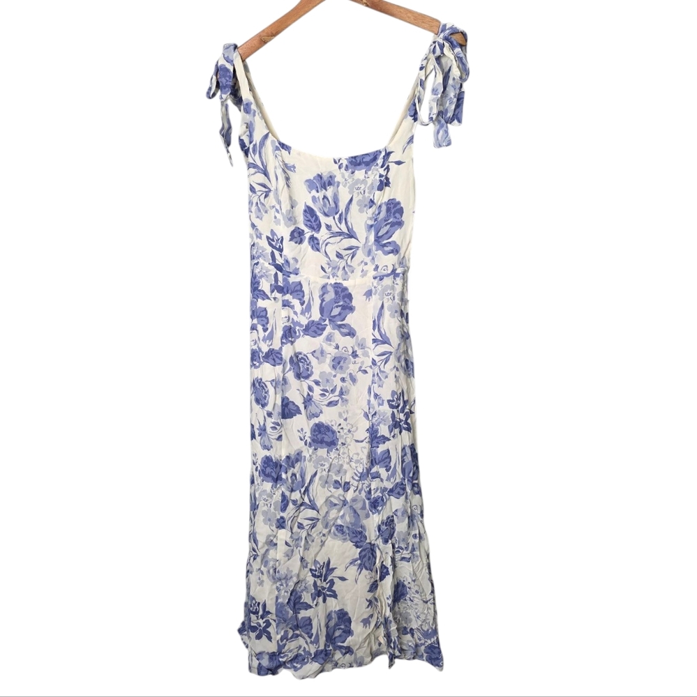 Reformation Twilight Dress Lucerne Midi Blue Floral New With Tags Size 0 - Picture 2 of 7
